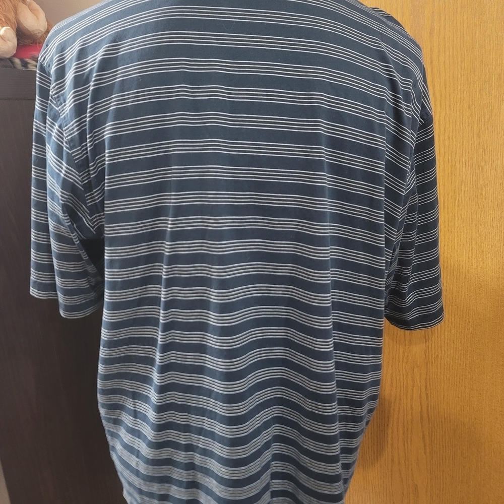 Augusta National Golf Shop Masters Navy and Gray Striped Polo Shirt - Picture 7 of 7